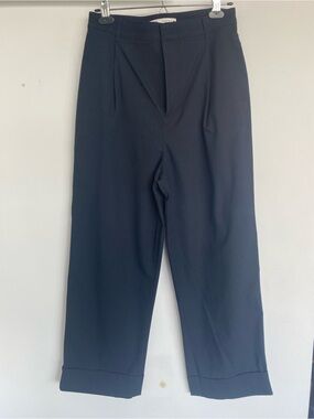 Zara Navy Blue Ankle Trousers